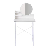 White Dressing Table with Mirror  Makeup Vanity Desk for Bedroom