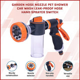 Garden Hose Nozzle Pet Shower Car Wash Leak-Proof Hose Hand Sprayer Switch - Side View