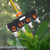 4-Way Water Distributor Garden Irrigation - Close-Up Angle
