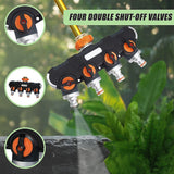 4-Way Water Distributor Garden Irrigation - Low Angle