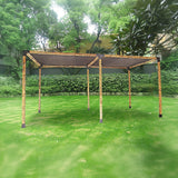Roof Pergola Gazebo Shed Matte Black Steel Brackets and Black Screen DIY Kits - Low Angle