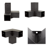 Roof Pergola Gazebo Shed Matte Black Steel Brackets and Black Screen DIY Kits - Extra Image
