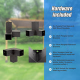 Roof Pergola Gazebo Shed Matte Black Steel Brackets and Black Screen DIY Kits - Extra Image