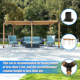 Roof Pergola Gazebo Shed Matte Black Steel Brackets and Coffee Screen DIY Kits - Extra Image