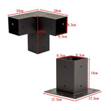 Roof Pergola Gazebo Shed Matte Black Steel Brackets and Coffee Screen DIY Kits - Extra Image