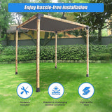Roof Pergola Gazebo Shed Matte Black Steel Brackets and Black Screen DIY Kits - Rear View