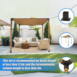 Roof Pergola Gazebo Shed Matte Black Steel Brackets and Coffee Screen DIY Kits - Low Angle