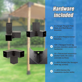 Roof Pergola Gazebo Shed Matte Black Steel Brackets and Coffee Screen DIY Kits - Extra Image