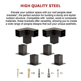 Roof Pergola Gazebo Shed Matte Black Steel Brackets and Black Screen DIY Kits - Extra Image