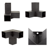 Roof Pergola Gazebo Shed Matte Black Steel Brackets and Black Screen DIY Kits - Extra Image