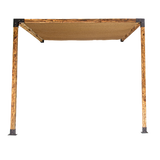 Roof Pergola Gazebo Shed Matte Black Steel Brackets and Coffee Screen DIY Kits - Low Angle