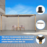Roof Pergola Gazebo Shed Matte Black Steel Brackets and Black Screens DIY Kits