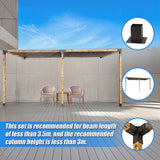 Roof Pergola Gazebo Shed Matte Black Steel Brackets and Black Screens DIY Kits - Close-Up Angle