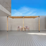 Roof Pergola Gazebo Shed Matte Black Steel Brackets and Coffee Screens DIY Kits - Front View