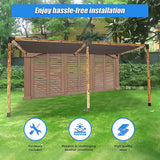 Roof Pergola Gazebo Shed Matte Black Steel Brackets and Coffee Screens DIY Kits - 45-Degree Angle
