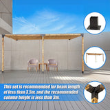 Roof Pergola Gazebo Shed Matte Black Steel Brackets and Coffee Screens DIY Kits - Low Angle