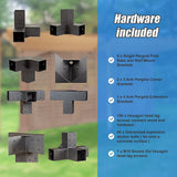 Roof Pergola Gazebo Shed Matte Black Steel Brackets and Coffee Screens DIY Kits - Extra Image