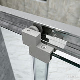 40mm Adjustable Contemporary Corner Sliding Chrome Shower Screen 120x92cm