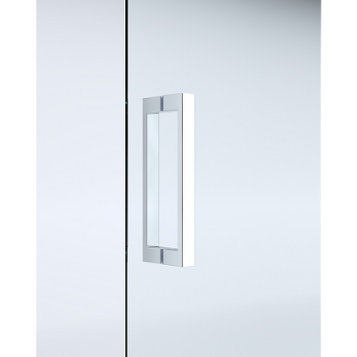 40mm Adjustable Contemporary Corner Sliding Chrome Shower Screen 116x101cm