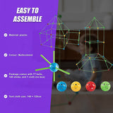 217pcs Kids Construction Fort Building Kit Castles 3D Play House Tent Toys - Extra Image