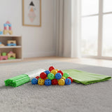 217pcs Kids Construction Fort Building Kit Castles 3D Play House Tent Toys - Close-Up Angle