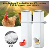 Chicken Bird Feeder Water Dispenser Automatic Waterer Poultry Food Drinker 4L - Side View