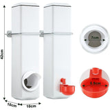 Chicken Bird Feeder Water Dispenser Automatic Waterer Poultry Food Drinker 4L - Low Angle