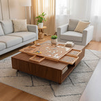 1500 Piece Rotating Wooden Jigsaw Puzzle Table 6 Drawers Board, image 2