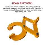Steel Single Scissor Pallet Puller Clamp 1 Ton Capacity Pallet Grabber - 45-Degree Angle