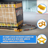 Steel Single Scissor Pallet Puller Clamp 1 Ton Capacity Pallet Grabber - Extra Image