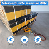 Steel Single Scissor Pallet Puller Clamp 1 Ton Capacity Pallet Grabber - Close-Up Angle