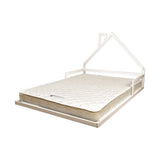 Pine Wood Floor Bed House Frame for Kids and Toddlers - Close-Up Angle
