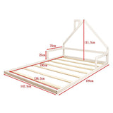 Pine Wood Floor Bed House Frame for Kids and Toddlers - Extra Image
