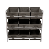 Kids Toy Box Storage Unit Drawers Childrens Bedroom Shelf Baby Nursery Furniture Grey