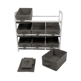 Kids Toy Box Storage Unit Drawers Childrens Bedroom Shelf Baby Nursery Furniture Grey - 45-Degree Angle