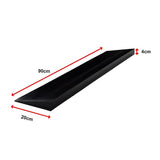 Cuttable Threshold Ramp Rubber Wheelchair Ramp Solid 4 cm Rise 90 cm Wide - Extra Image
