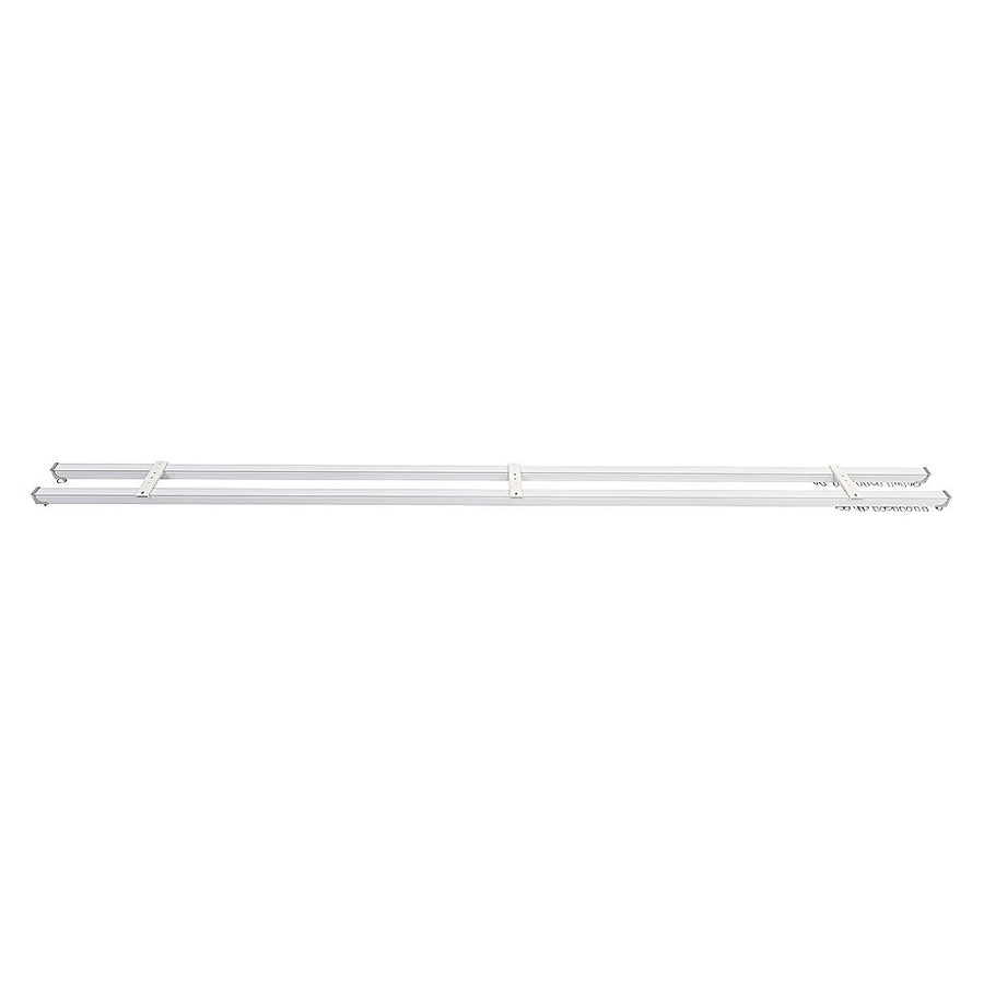 1.5m Double Curtain Tracks Aluminium Rail & Brackets For Both Curtain and Sheer with ceiling and wall accessories