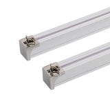 1.5m Double Curtain Tracks Aluminium Rail & Brackets For Both Curtain and Sheer with ceiling and wall accessories - 45-Degree Angle