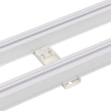 1.5m Double Curtain Tracks Aluminium Rail & Brackets For Both Curtain and Sheer with ceiling and wall accessories - Close-Up Angle