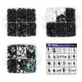 1000PCS Car Retainer Clips Auto Fasteners Push Trim Clips Pin Rivet Bumper Kit - Side View