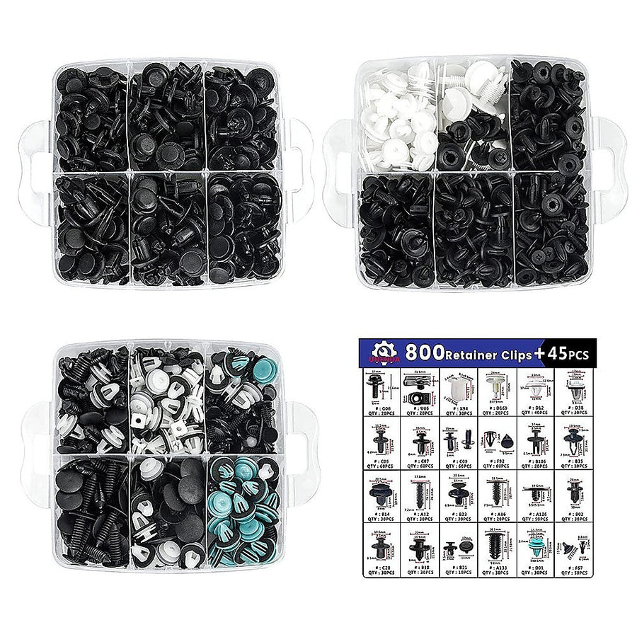 1000PCS Car Retainer Clips Auto Fasteners Push Trim Clips Pin Rivet Bumper Kit, image 3