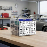 1000PCS Car Retainer Clips Auto Fasteners Push Trim Clips Pin Rivet Bumper Kit - Front View