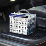 1000PCS Car Retainer Clips Auto Fasteners Push Trim Clips Pin Rivet Bumper Kit - 45-Degree Angle