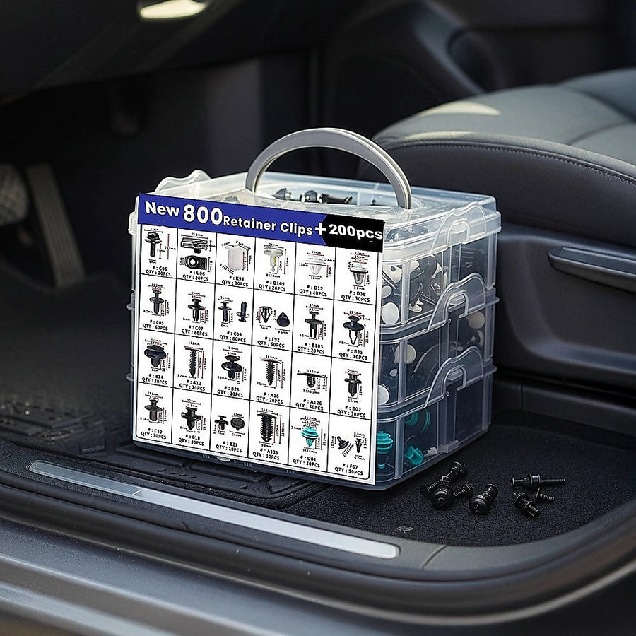 1000PCS Car Retainer Clips Auto Fasteners Push Trim Clips Pin Rivet Bumper Kit, image 5