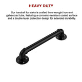 1m Handrail Stair Rail Grab Balustrade Staircase Banister + Installation Kit - Close-Up Angle