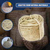 Sisal Rope Natural Jute Hemp Manila Twine Cord 20mm*50m - Close-Up Angle