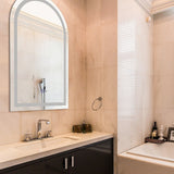 Arched LED Wall Mirror Bathroom Mirrors Makeup Anti-fog 600mm x 1000mm - Front View