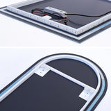 Arched LED Wall Mirror Bathroom Mirrors Makeup Anti-fog 600mm x 1000mm - Top-Down View
