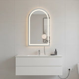 Arched LED Wall Mirror Bathroom Mirrors Makeup Anti-fog 600mm x 1000mm - Close-Up Angle