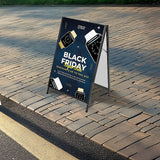 A Frame Sign 60x90cm Sidewalk Plastic Poster Board Outdoor Display - Close-Up Angle